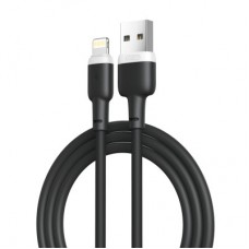 Дата кабель USB 2.0 AM to Lightning 1.0m 2.1A silicone black XO (NB208-L-1-BK)