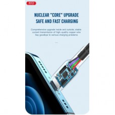 Дата кабель USB 2.0 AM to Lightning 1.0m 2.1A silicone white XO (NB208-L-1-WH) - Фото