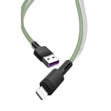 Дата кабель USB 2.0 AM to Lightning 1.0m 5A green XO (NB166-L-1-GR) - Фото