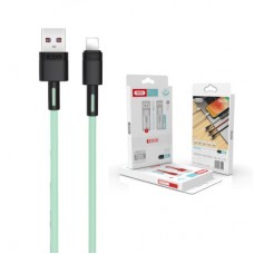 Дата кабель USB 2.0 AM to Lightning 1.0m 5A green XO (NB166-L-1-GR) - Фото
