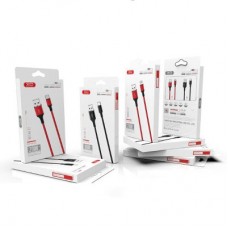 Дата кабель USB 2.0 AM to Micro 5P 2.0m 1.5A braided black XO (NB143-M2-BK) - Фото
