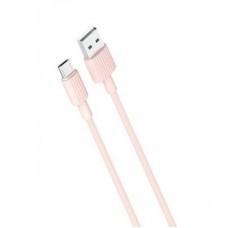 Дата кабель USB 2.0 AM to Micro 5P 1.0m 2.4A pink XO (NB156-M-PN)