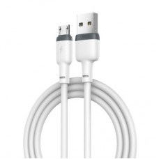 Дата кабель USB 2.0 AM to Micro 5P 1.0m 2.1A silicone white XO (NB208-M-WH)