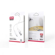 Дата кабель USB 2.0 AM to Micro 5P 1.0m 2.1A silicone white XO (NB208-M-WH) - Фото