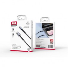 Дата кабель USB 2.0 AM to Micro 5P 1.0m 2.4A black XO (NB215-M-BK) - Фото