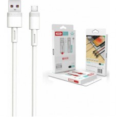 Дата кабель USB 2.0 AM to Micro 5P 1.0m 5A white XO (NB166-M-1-WH) - Фото