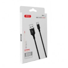 Дата кабель USB 2.0 AM to USB-C 1.0m braided black XO (XO-NB143C1-BK) - Фото