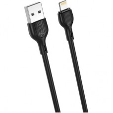 Дата кабель USB 2.0 AM to Lightning 1.0m 2.1A black XO (XO-NB200-L-1-BK) - Фото