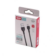 Дата кабель USB 2.0 AM to Lightning 1.0m 2.1A black XO (XO-NB200-L-1-BK) - Фото