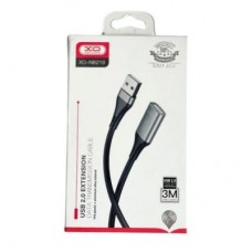 Дата кабель USB 2.0 AM/AM 3.0m black XO (NB-219-USB-3m) - Фото