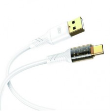 Дата кабель USB 2.0 AM to USB-C 1.0m 2.4A white XO (XO-NB229-TC-1-WH) - Фото