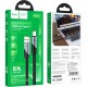 Дата кабель USB 2.0 AM to USB-C 1.2m 5A nylon black HOCO (6942007605007)