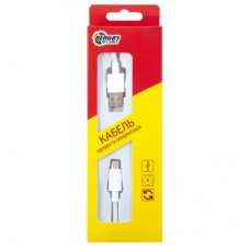 Дата кабель USB 2.0 AM to USB-C 1.0m 6A white Dengos (PLS-TC-6A-WHITE) - Фото