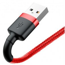 Дата кабель USB 2.0 AM to Lightning 1.0m Cafule 2.4A red+red Baseus (CALKLF-B09) - Фото