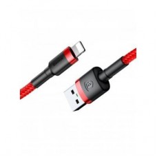 Дата кабель USB 2.0 AM to Lightning 1.0m Cafule 2.4A red+red Baseus (CALKLF-B09) - Фото