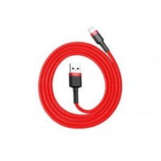 Дата кабель USB 2.0 AM to Lightning 1.0m Cafule 2.4A red+red Baseus (CALKLF-B09) - Фото