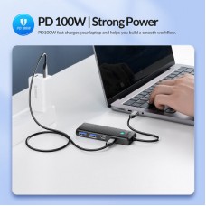 Концентратор Orico USB-C to 2xUSB-C + 2xUSB3.0 (CA914210) - Фото