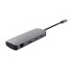 Концентратор Trust USB-C 8-in1 1xUSB-А 3.2/USB-A 2.0/2xUSB-С/HDMI/Ehernet/SD/microSD aluminium 0.15m grey Концентратор Trust USB-C 8-in1 1xUSB-А 3.2/USB-A 2.0/2xUSB-С/HDMI/Ehernet/SD/microSD aluminium 0.15m grey
