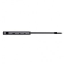 Концентратор Trust USB-C 8-in1 1xUSB-А 3.2/USB-A 2.0/2xUSB-С/HDMI/Ehernet/SD/microSD aluminium 0.15m grey - Фото