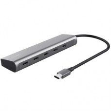 Концентратор Trust USB-C to 5xUSB-C aluminium 0.1m grey (25136_TRUST) - Фото
