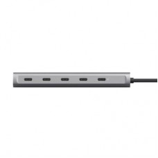Концентратор Trust USB-C to 5xUSB-C aluminium 0.1m grey (25136_TRUST) - Фото
