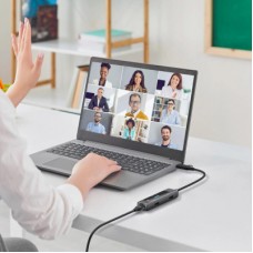 Концентратор XoKo USB-C 5-in-1 USB 3.0 + USB 2.0 + SD/TF + RJ45 100Mbps silver (XK-AC-350) - Фото