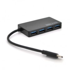 Концентратор Voltronic USB-C 4xUSB 3.0 5Gb/s black (YT-HTC3/4) - Фото
