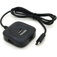 Концентратор VEGGIEG USB-C 4xUSB 2.0 0.2m black (YT-TC-V-C240) - Фото