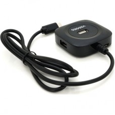 Концентратор VEGGIEG USB-C 4xUSB 2.0 0.2m black (YT-TC-V-C240) - Фото