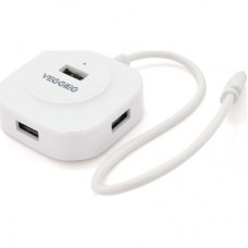 Концентратор VEGGIEG USB-C 4xUSB 2.0 0.2m white (YT-TC-V-C242) - Фото