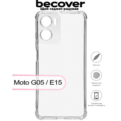 Чохол для мобільного телефона BeCover Anti-Shock Motorola Moto G05 / E15 Clear (713470)