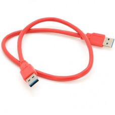 Дата кабель USB 3.0 AM/AM 0.6m red Voltronic (YT-3.0AM+AM-0.6R) - Фото
