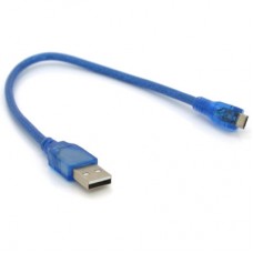 Дата кабель USB 2.0 AM to Micro 5P 0.3m blue Voltronic (YT-AM/Mc-0.3B/05425) - Фото