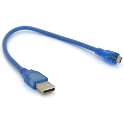 Дата кабель USB 2.0 AM to Micro 5P 0.3m blue Voltronic (YT-AM/Mc-0.3B/05425)
