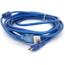 Дата кабель USB 2.0 AM to Micro 5P 3.0m blue Voltronic (YT-AM/Mc-3B/02140) - Фото