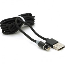 Дата кабель USB 2.0 to Lightning 2.0m 2A magnetic nylon black Pipo (18166) - Фото