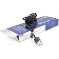 Дата кабель USB 2.0 to Lightning 2.0m 2A magnetic nylon black Pipo (18166) - Фото