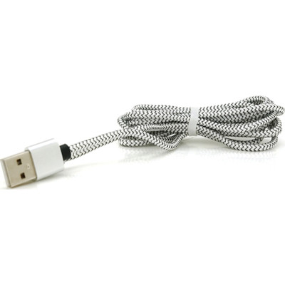 Дата кабель USB 2.0 to Lightning 2.0m 2A magnetic nylon silver Pipo (18169)