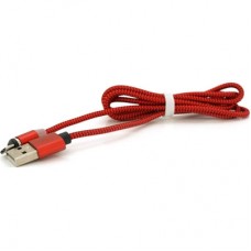 Дата кабель USB 2.0 to Micro 5P 1.0m 2A magnetic nylon red Pipo (18164) - Фото