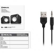 Акустична система REAL-EL S-10 USB Black (EL121100020) - Фото