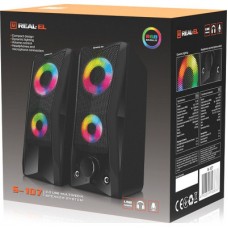 Акустична система REAL-EL S-107 USB Black (EL121100017) - Фото