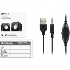 Акустична система REAL-EL S-13 USB Black (EL121100021) - Фото