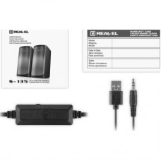 Акустична система REAL-EL S-135 USB Black (EL121100019) - Фото