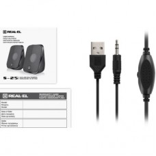 Акустична система REAL-EL S-25 USB Black (EL121100022) - Фото