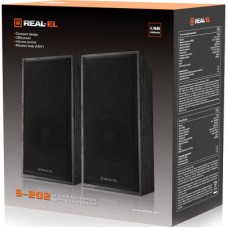 Акустична система REAL-EL S-202 USB Black (EL121200019) - Фото