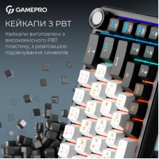Клавиатура GamePro Asgard Valhalla MK210B Pro 65 RGB Wireless/Bluetooth/USB Black (MK210B Pro) - Фото