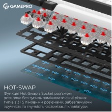 Клавиатура GamePro Asgard Valhalla MK210B Pro 65 RGB Wireless/Bluetooth/USB Black (MK210B Pro) - Фото