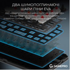 Клавиатура GamePro Asgard Valhalla MK210B Pro 65 RGB Wireless/Bluetooth/USB Black (MK210B Pro) - Фото