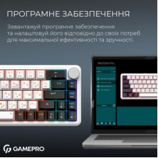 Клавиатура GamePro Asgard Valhalla MK210W Pro 65 RGB Wireless/Bluetooth/USB White (MK210W Pro) - Фото