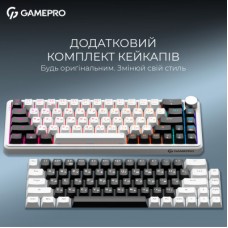Клавиатура GamePro Asgard Valhalla MK210W Pro 65 RGB Wireless/Bluetooth/USB White (MK210W Pro) - Фото